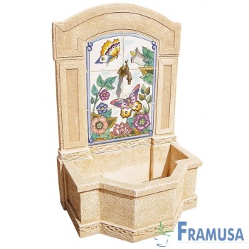 Fontaine en pierre ARCADIA BUTTERFLY OCRE