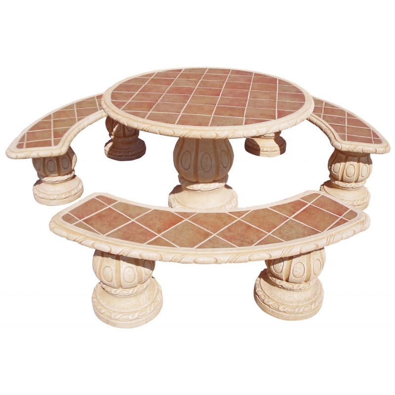 Salon de jardin ALAMO avec carrelage