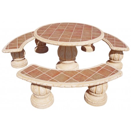 Salon de jardin ALAMO avec carrelage