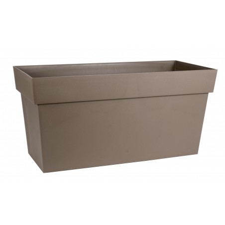 Muret / Jardinière Toscane Taupe 80 x 36 x 38,8 cm - 74 L - roulettes + reserve