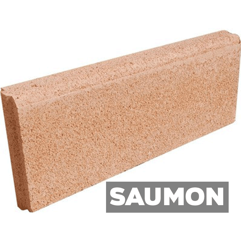 Bordure droite en béton (50 x 18 x ép. 5 cm) couleur Saumon - Promofleur Champagne-sur-Oise