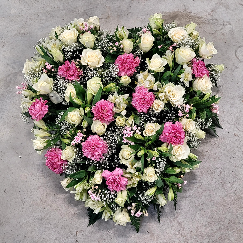 Coeur ton rose et blanc - Promofleur Champagne-sur-Oise