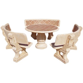 Salon de jardin CASTANO avec carrelage