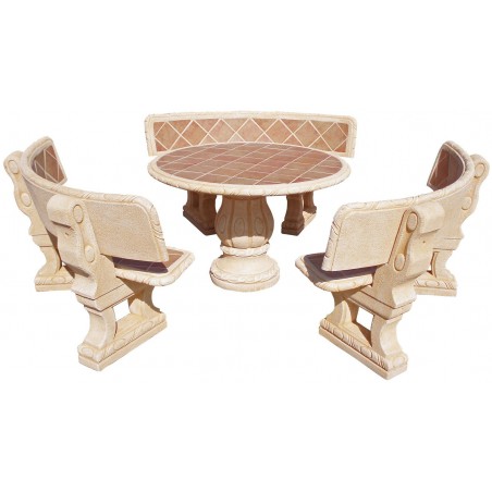 Salon de jardin CASTANO avec carrelage