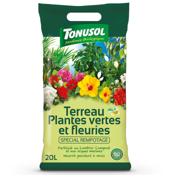 Terreau Plantes vertes et fleuries 20 L - Terreau Tonusol