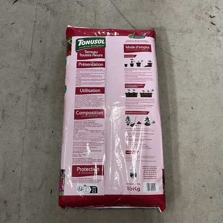 Sac de Terreau toutes fleurs 40 L - Terreau Tonusol - Promofleur (verso)