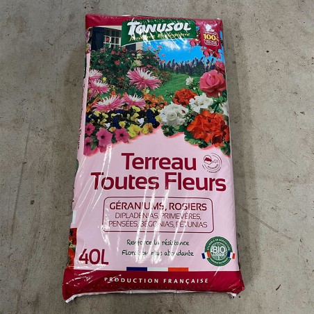 Sac de Terreau toutes fleurs 40 L - Terreau Tonusol - Promofleur
