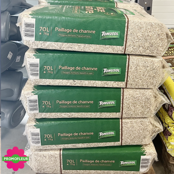 Sac de paillage de chanvre 70 L - 100% Français (Tonusol) - Promofleur 2