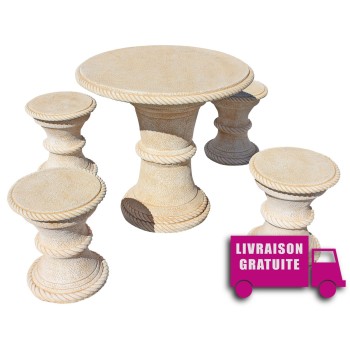 Salon de jardin Mango naturel Livraison offerte