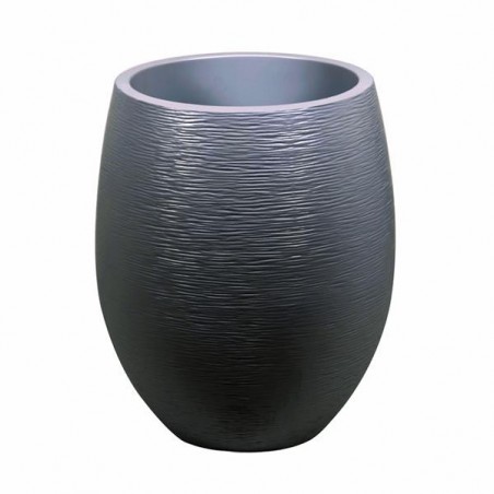 Pot EGG "GRAPHIT" Ø50 cm - h. 60 cm - 53 L - Gris Anthracite
