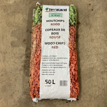 Sac de Copeaux de bois rouge 50 L - Terraland