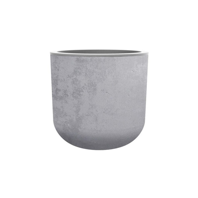 Pot EGG "GRAPHIT" Ø50 cm - h. 45 cm - 46 L - Blanc Cérusé