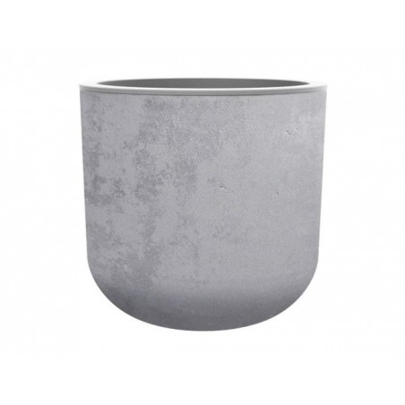Pot EGG "GRAPHIT" Ø50 cm - h. 45 cm - 46 L - Blanc Cérusé