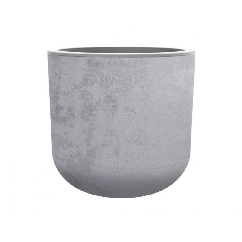 Pot EGG "GRAPHIT" Ø50 cm - h. 45 cm - 46 L - Blanc Cérusé