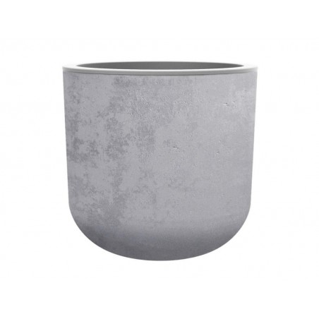 Pot EGG "GRAPHIT" Ø50 cm - h. 45 cm - 46 L - Blanc Cérusé