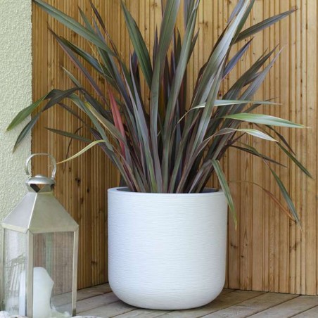 Pot EGG "GRAPHIT" Ø50 cm - h. 45 cm - 46 L - Blanc Cérusé