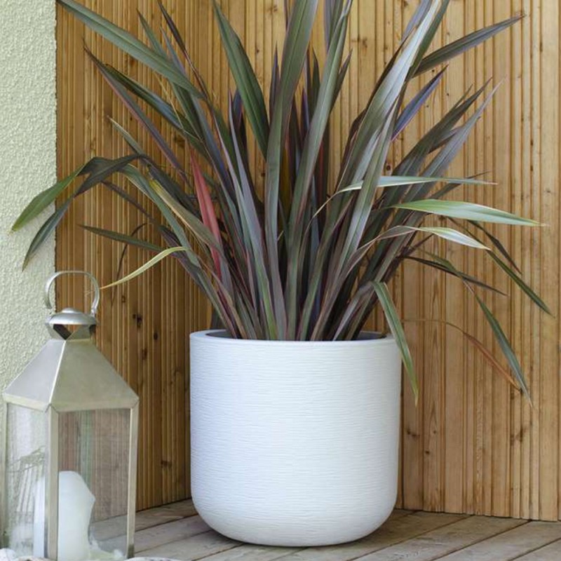 Pot EGG "GRAPHIT" Ø50 cm - h. 45 cm - 46 L - Blanc Cérusé