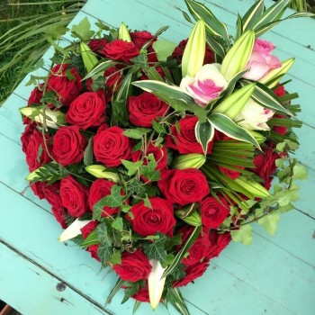 Cœur ton rouge et vert - Promofleur Champagne-sur-Oise 2