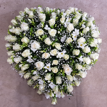 Deuil coeur en roses 2